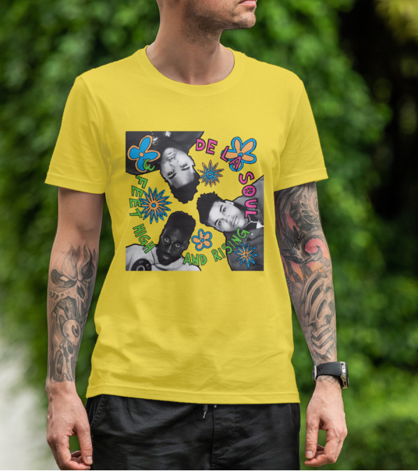 De La Soul 3 Feet High And Rising Psychedelic Flower T-Shirt
