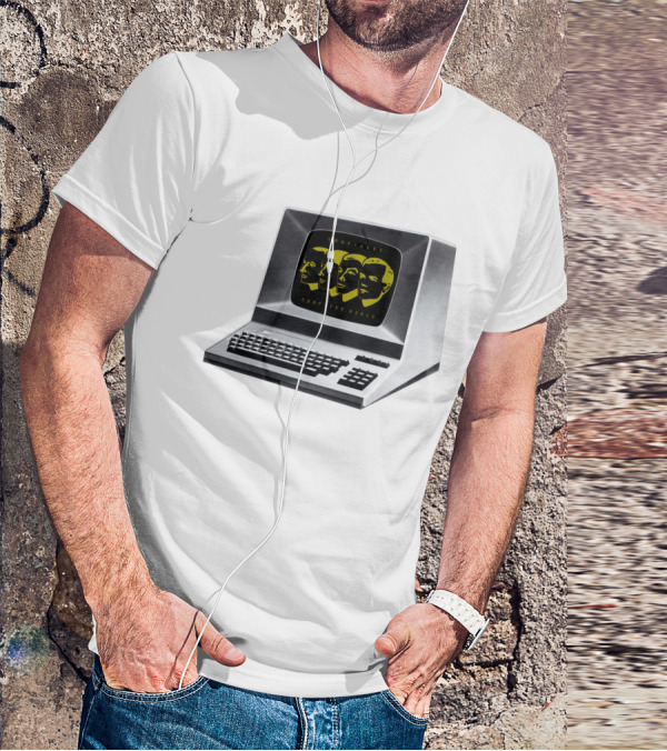 Kraftwerk Computer World Faces On Retro Monitor T-Shirt