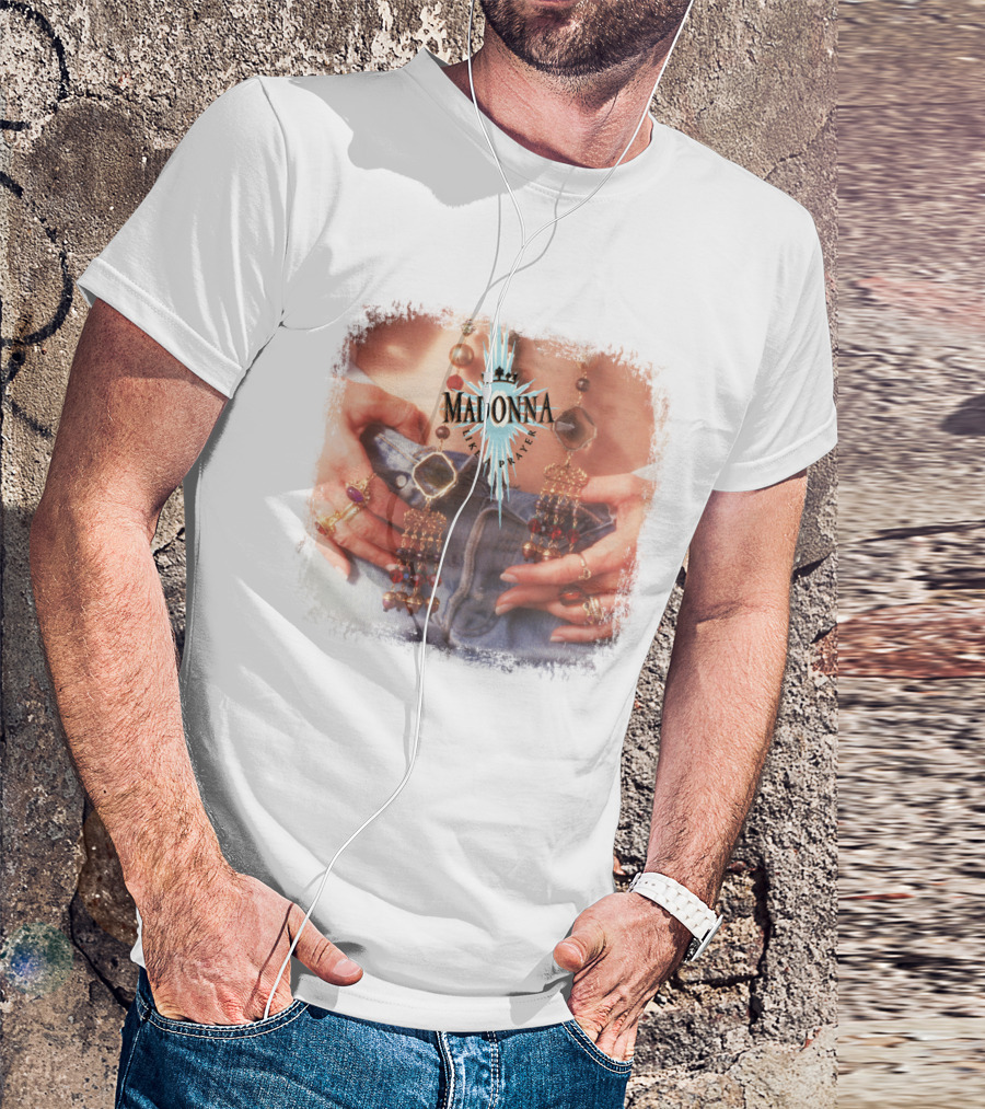 Madonna Like A Prayer Jewelry And Denim Iconic Style Fashion T-Shirt