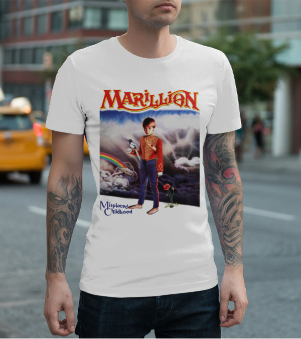 Marillion Misplaced Childhood Rainbow Cloudy Sky Soldier Boy T-Shirt