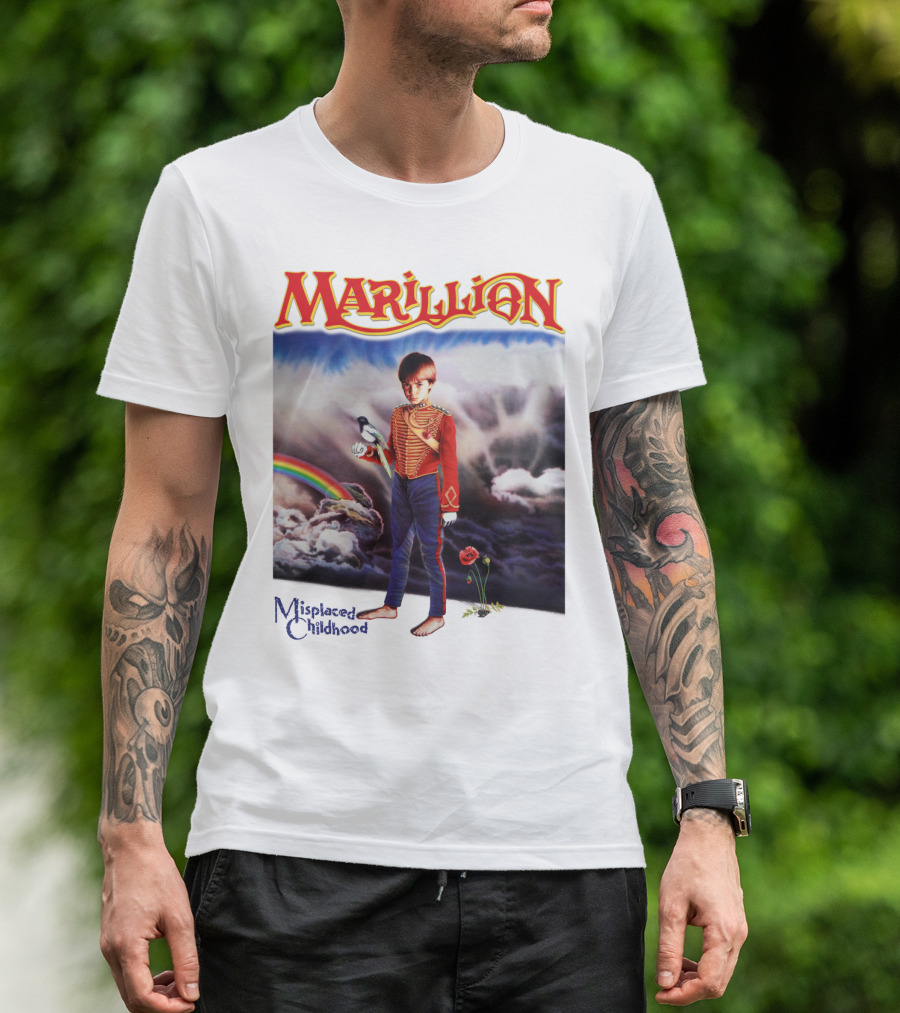Marillion Misplaced Childhood Rainbow Cloudy Sky Soldier Boy T-Shirt