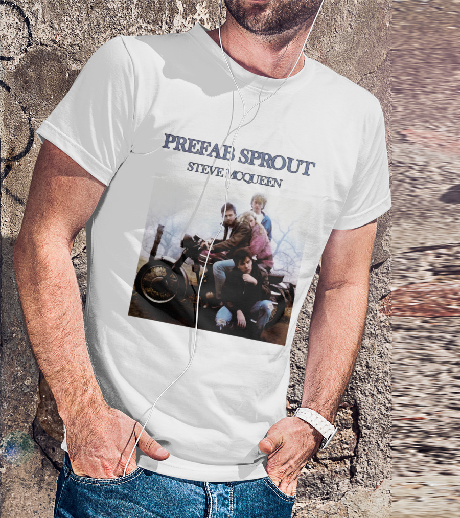Prefab Sprout Steve McQueen Motorcycle Group Image T-Shirt