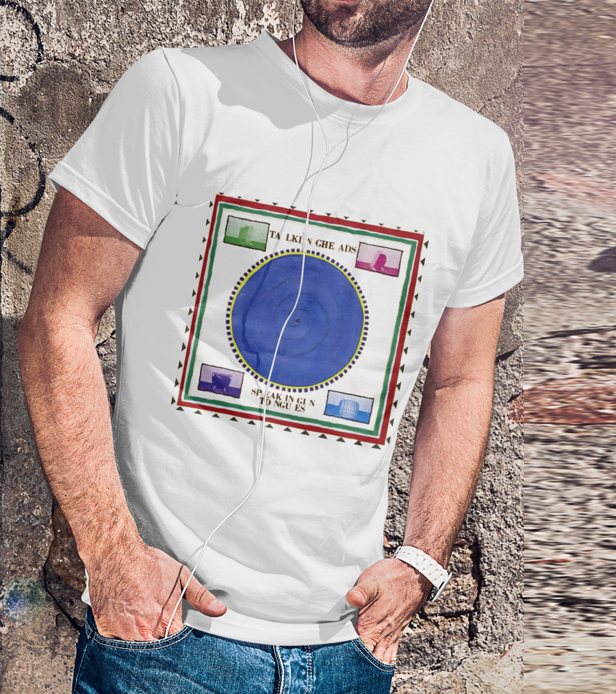 Talking Heads Speaking In Tongues Album Spiral Squares T-Shirt