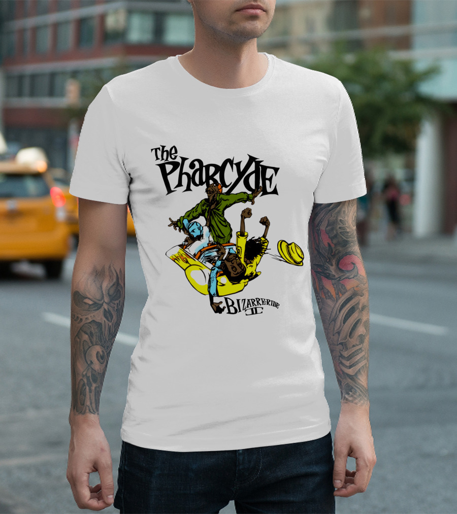 The Pharcyde Bizarre Ride Ii Cartoon Characters On Yellow Car T-Shirt