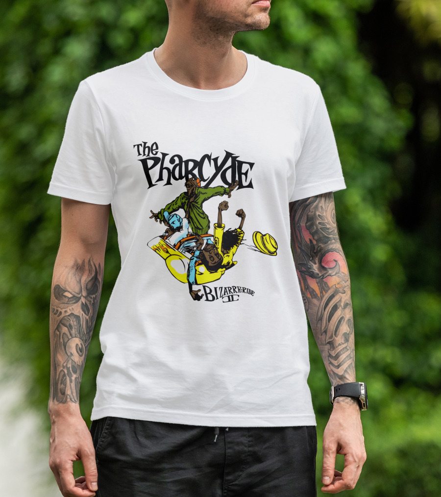 The Pharcyde Bizarre Ride Ii Cartoon Characters On Yellow Car T-Shirt