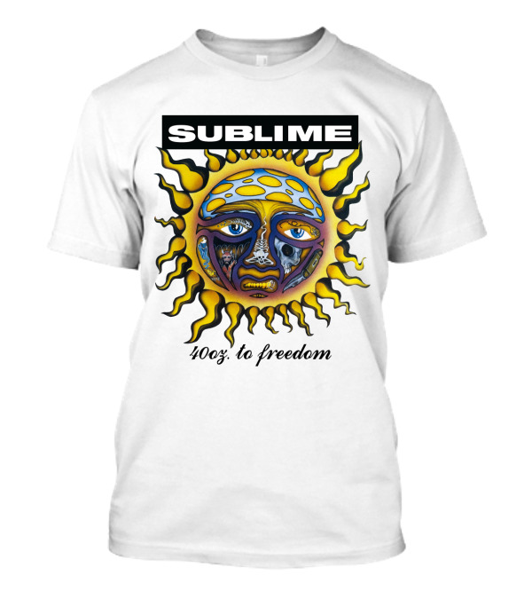 Sublime 40 Oz To Freedom Sun Face T-Shirt