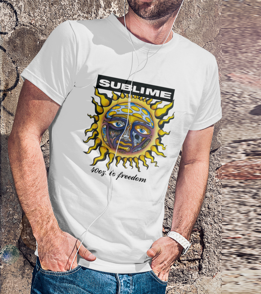 Sublime 40 Oz To Freedom Sun Face T-Shirt