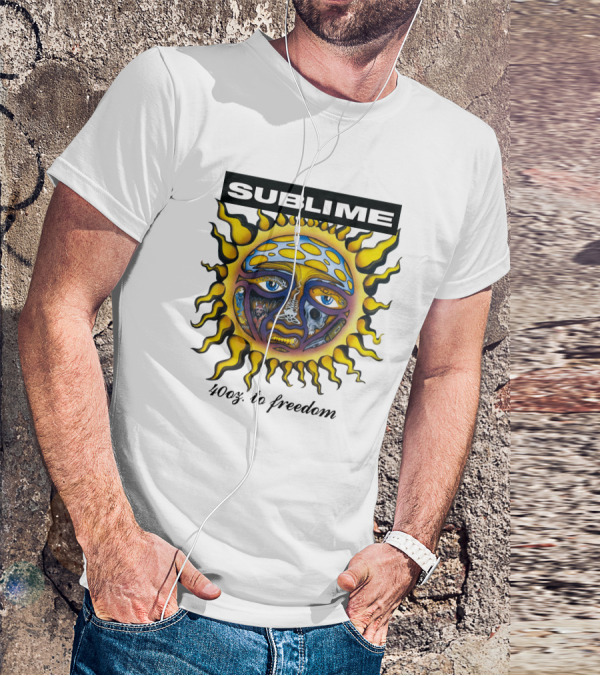 Sublime 40 Oz To Freedom Sun Face T-Shirt