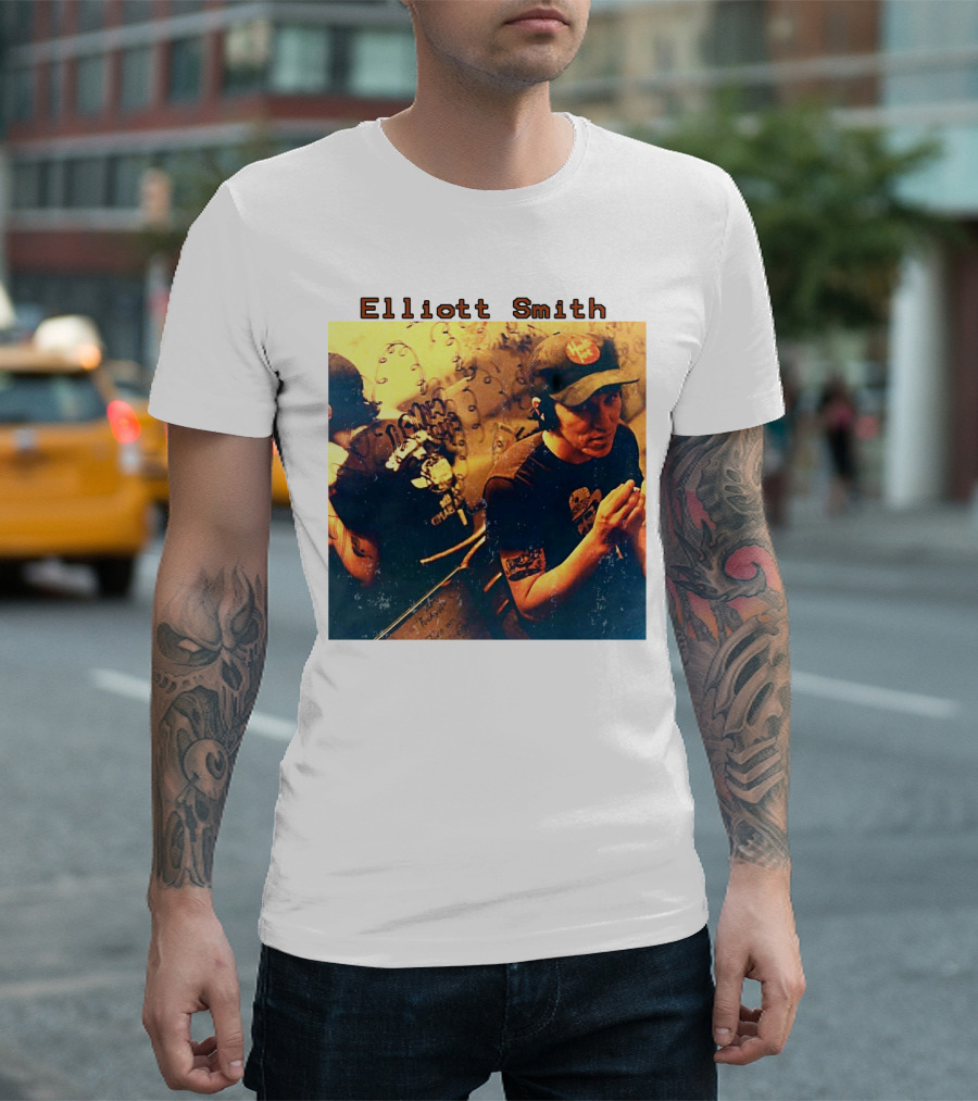 Elliott Smith Mirror Reflection Musician Image T-Shirt