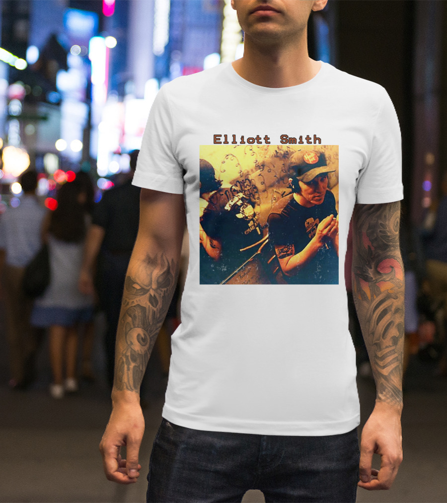 Elliott Smith Mirror Reflection Musician Image T-Shirt