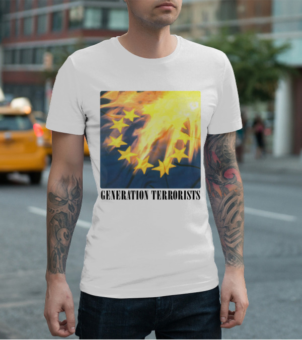 Manic Street Preachers Generation Terrorists European Flag Burning T-Shirt