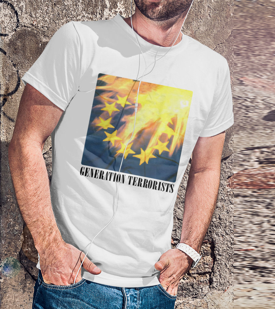Manic Street Preachers Generation Terrorists European Flag Burning T-Shirt