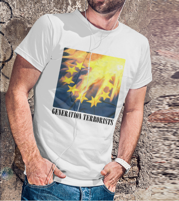 Manic Street Preachers Generation Terrorists European Flag Burning T-Shirt