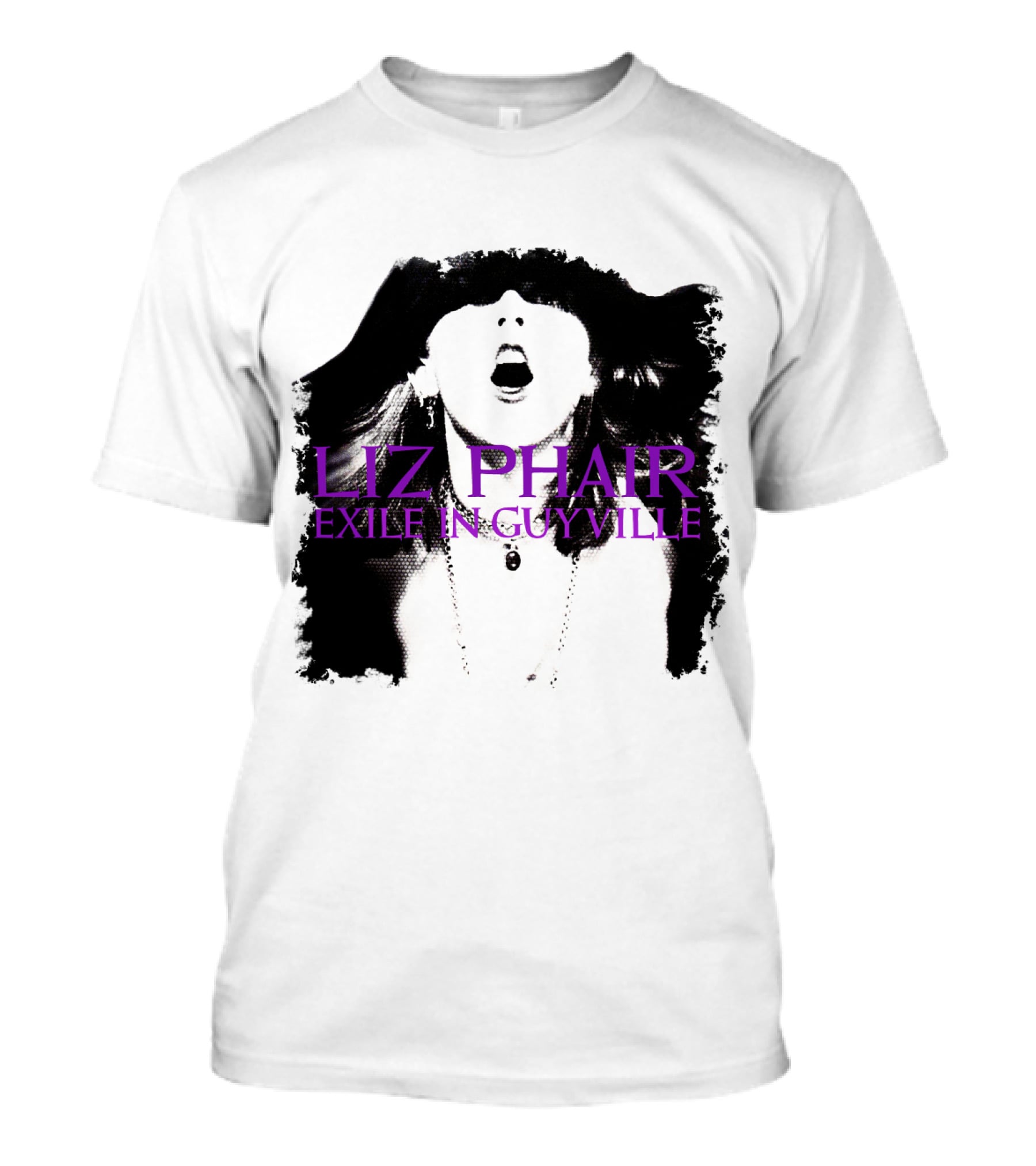 Liz Phair Exile In Guyville Bold Monochrome Portrait With Necklace T-Shirt