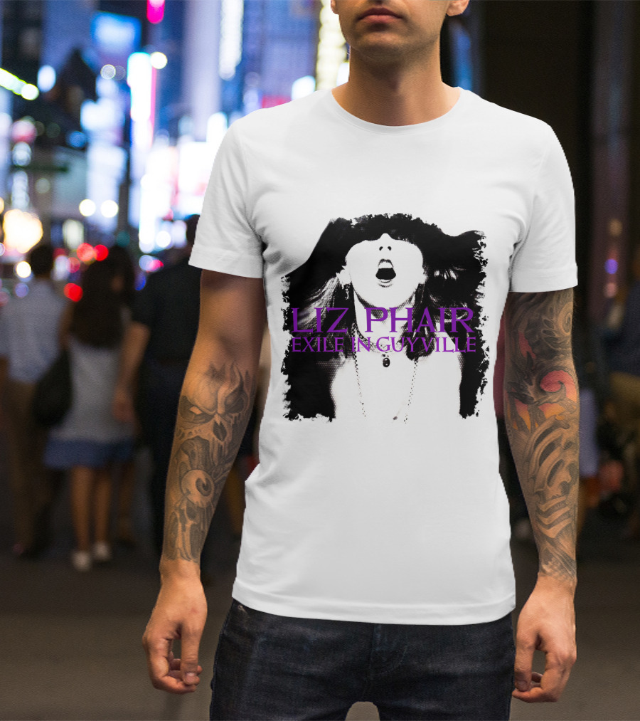 Liz Phair Exile In Guyville Bold Monochrome Portrait With Necklace T-Shirt