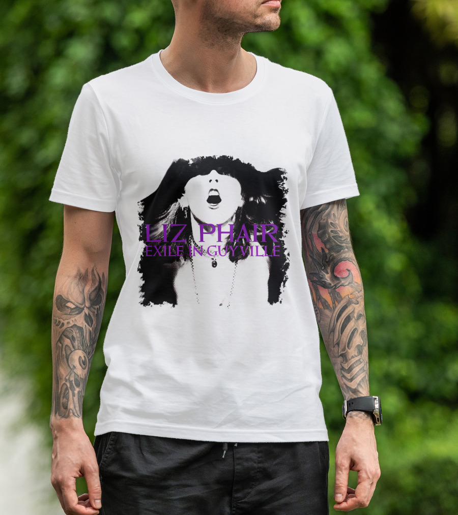 Liz Phair Exile In Guyville Bold Monochrome Portrait With Necklace T-Shirt