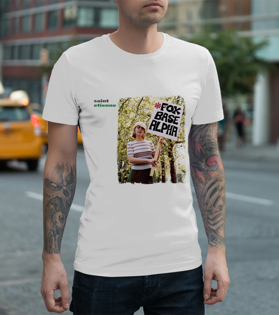 Saint Etienne Foxbase Alpha Woman Holding Sign T-Shirt