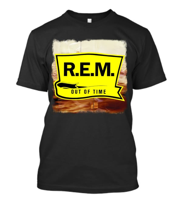 R.E.M. Out Of Time Yellow Banner T-Shirt