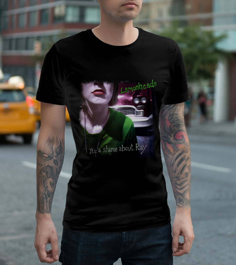 Lemonheads It's a Shame About Ray Album Cover with Green Shirt and Vintage Car T-Shirt