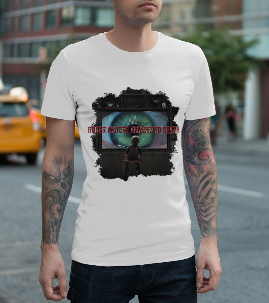 Roger Waters Amused to Death Eye Watching Television T-Shirt