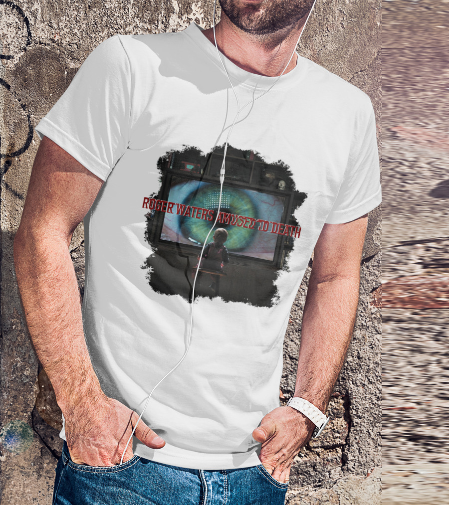 Roger Waters Amused To Death Eye Watching Television T-Shirt