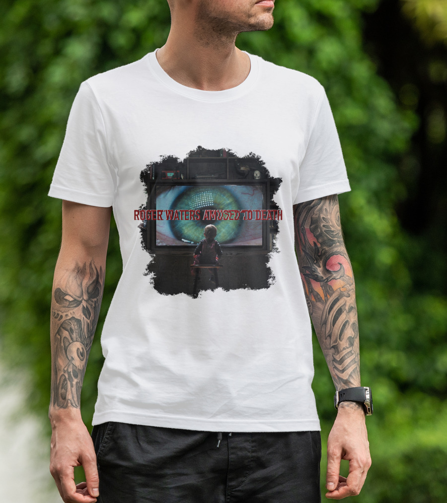 Roger Waters Amused To Death Eye Watching Television T-Shirt