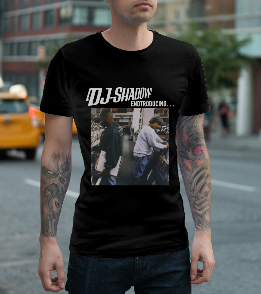 Dj Shadow Endtroducing Album Cover Vinyl Record Store Scene T-Shirt