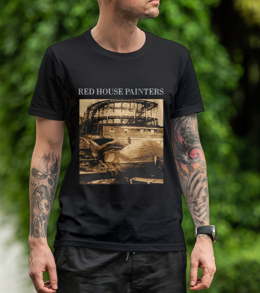 Red House Painters Vintage Roller Coaster Scene T-Shirt