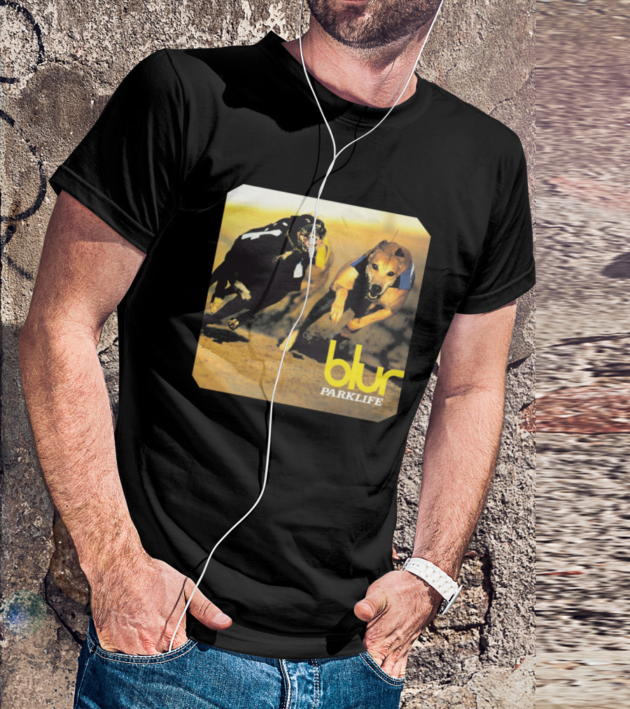 Blur Parklife Album Cover Greyhounds Racing Iconic T-Shirt