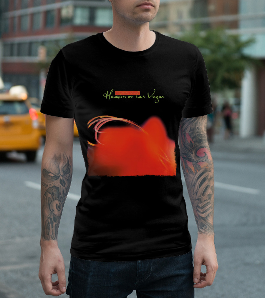 Cocteau Twins Heaven or Las Vegas Red Abstract Swirl T-Shirt