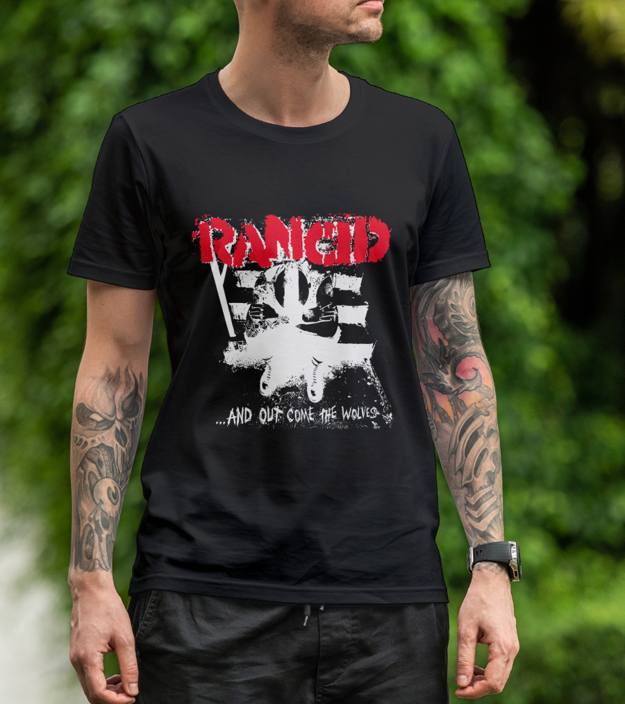 Rancid And Out Come The Wolves Punk Album Cover Sitting Figure T-Shirt