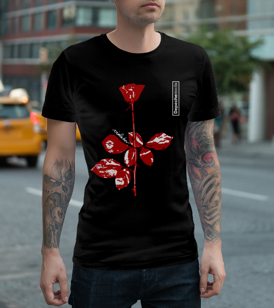Depeche Mode Violator Album Red Rose T-Shirt