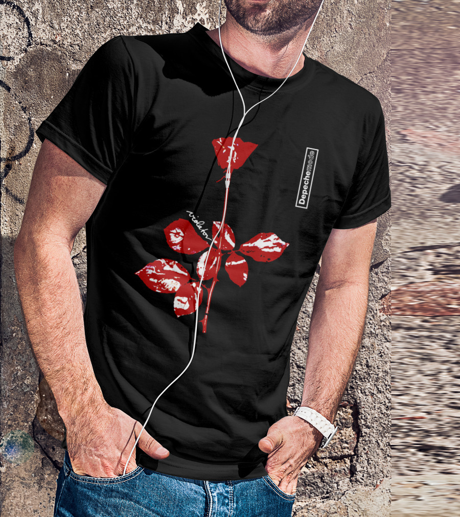 Depeche Mode Violator Album Red Rose T-Shirt