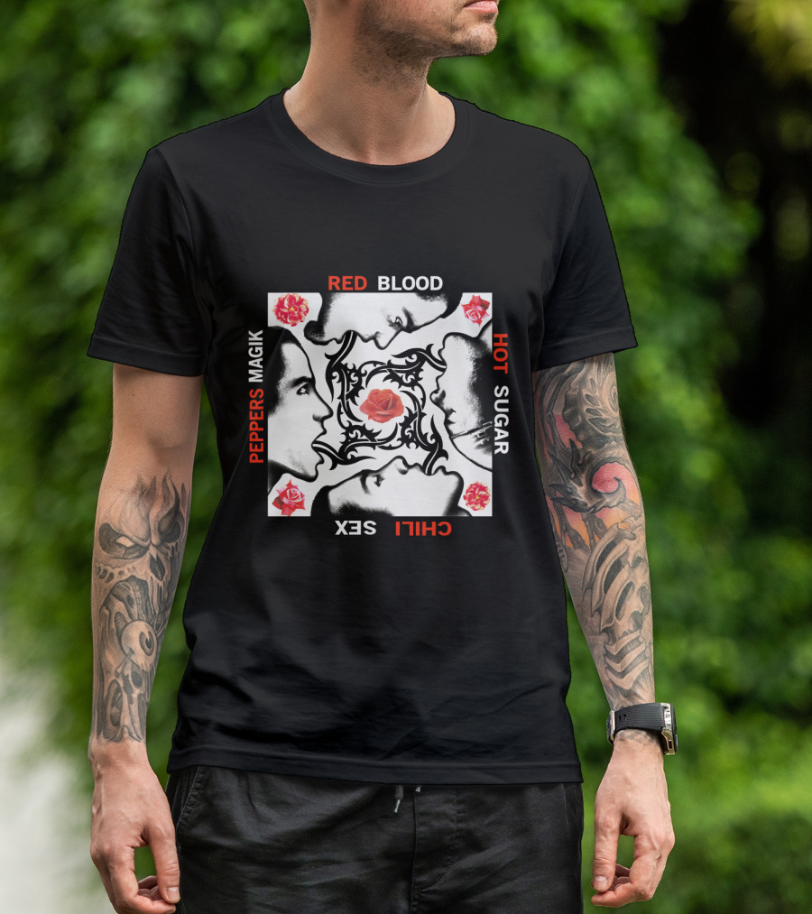 Red Hot Chili Peppers Blood Sugar Sex Magik Rose Faces T-Shirt