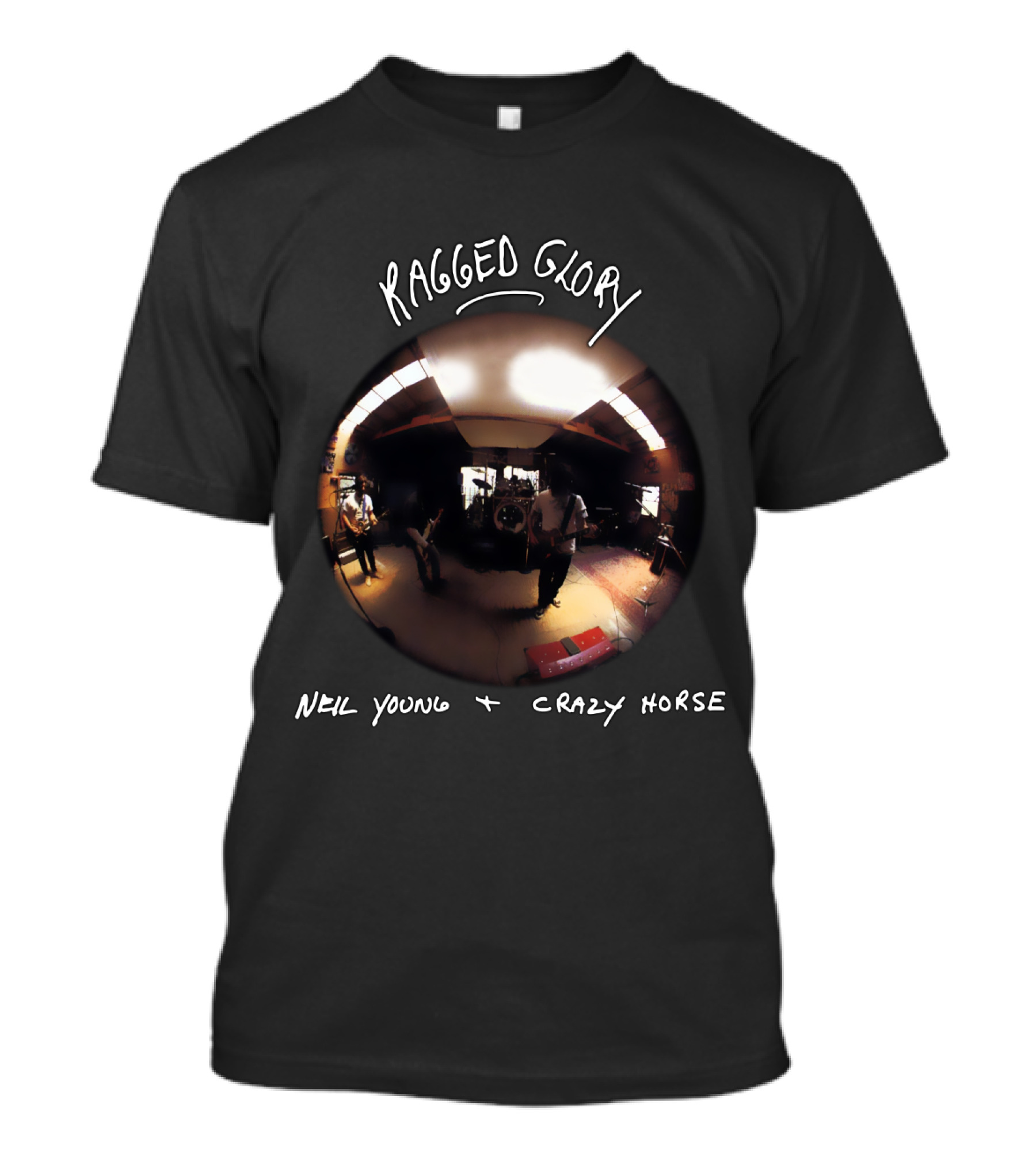 Neil Young Crazy Horse Ragged Glory Fish Eye Room T-Shirt