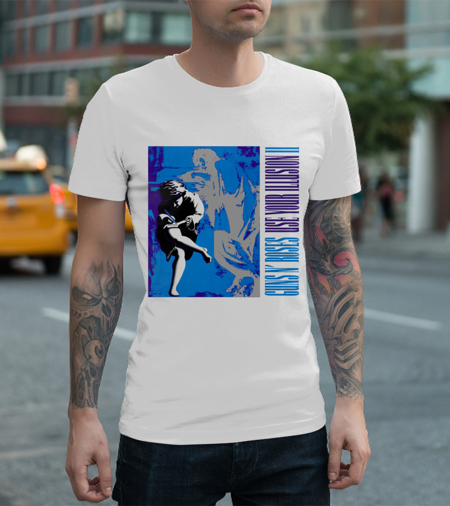 Guns N Roses Use Your Illusion Ii Blue Angel Artwork T-Shirt