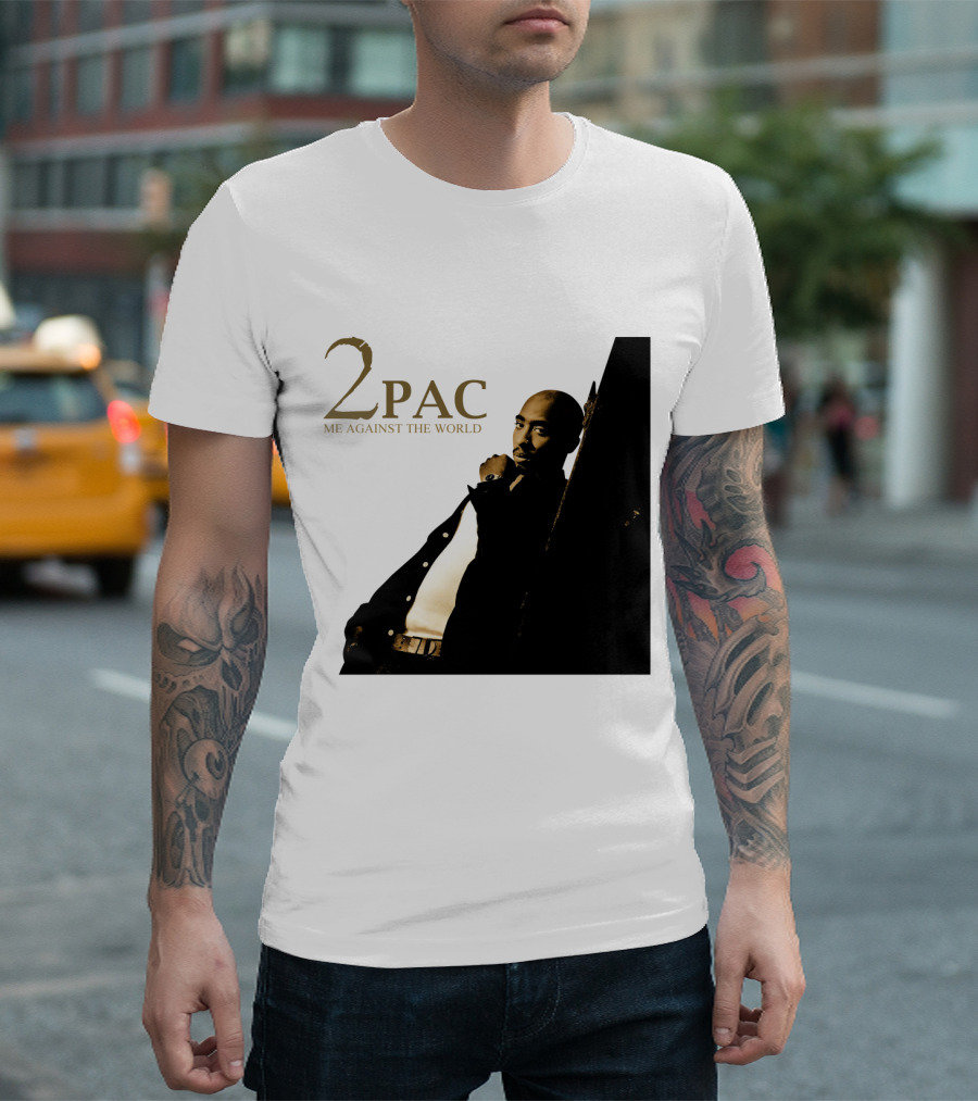 2Pac Me Against The World Album Cover With Tupac Shakur Photo T-Shirt