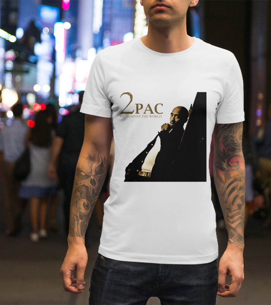 2Pac Me Against The World Album Cover With Tupac Shakur Photo T-Shirt