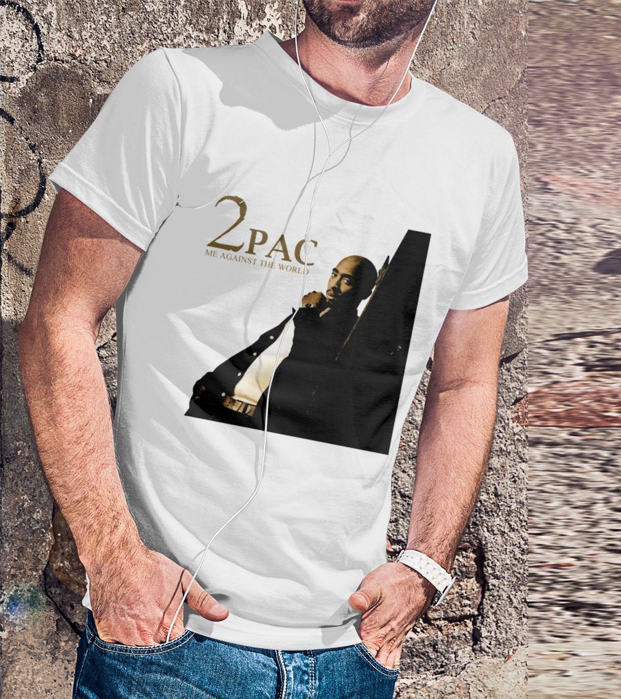 2Pac Me Against The World Album Cover With Tupac Shakur Photo T-Shirt