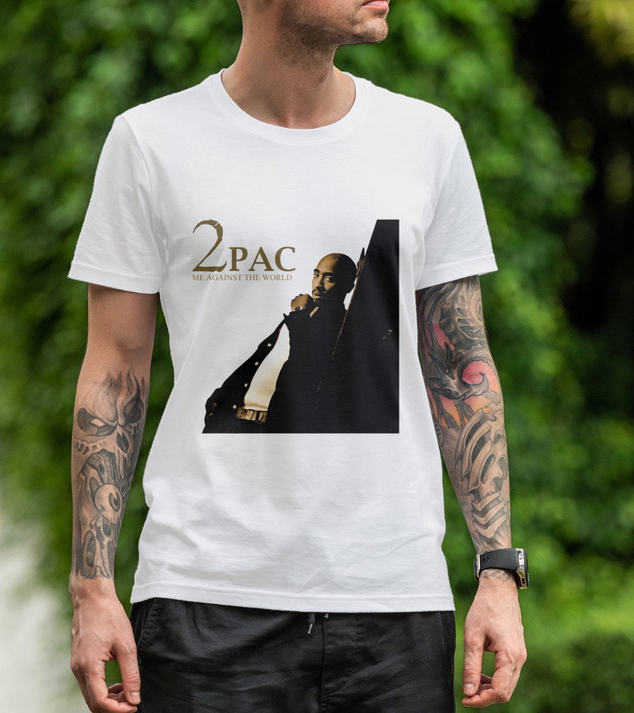 2Pac Me Against The World Album Cover With Tupac Shakur Photo T-Shirt