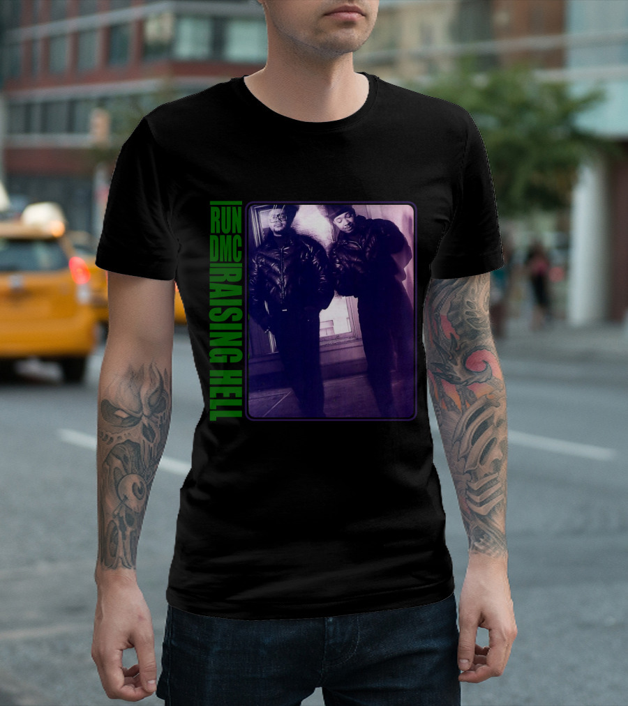 RUN DMC Raising Hell 1986 Iconic Album Cover Image T-Shirt