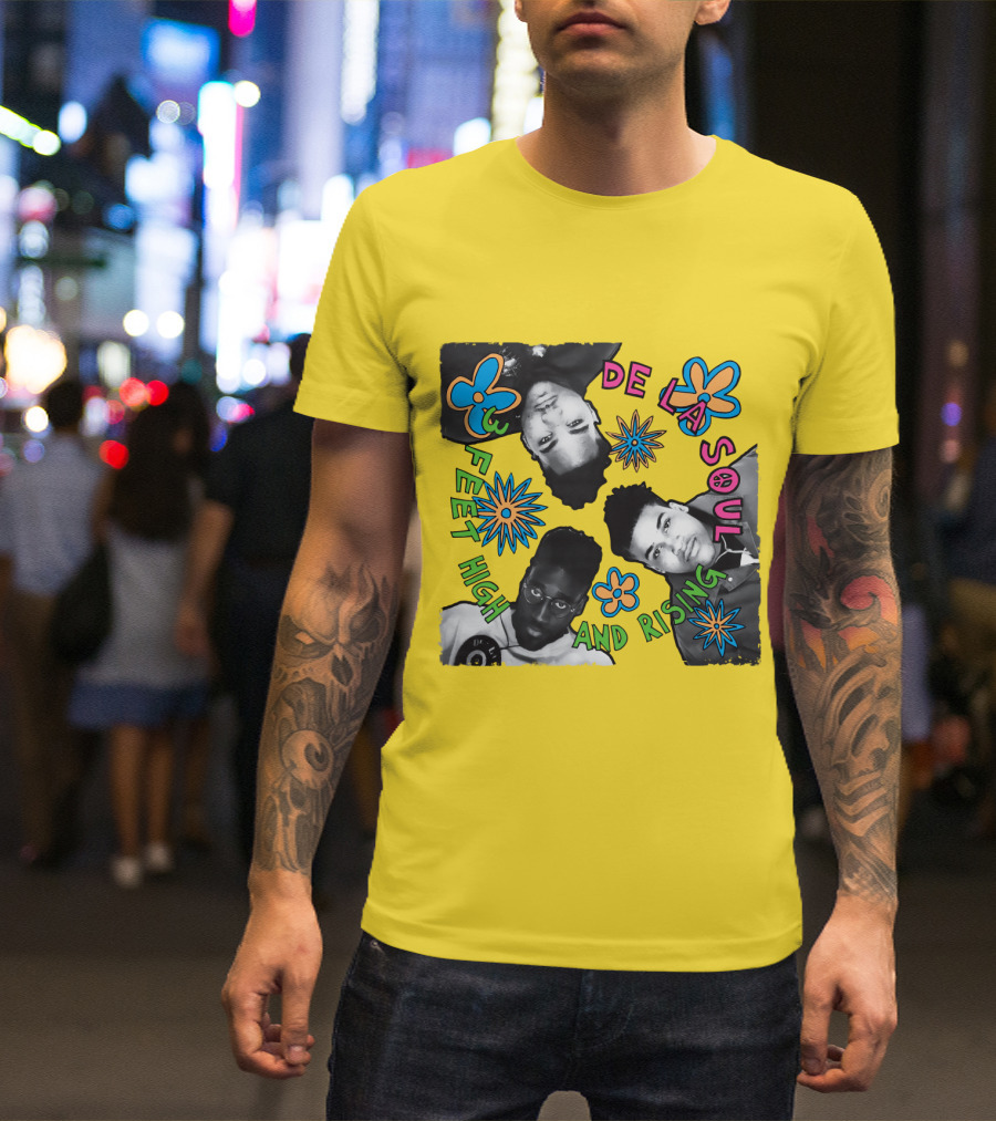 De La Soul 3 Feet High And Rising Colorful Flower T-Shirt