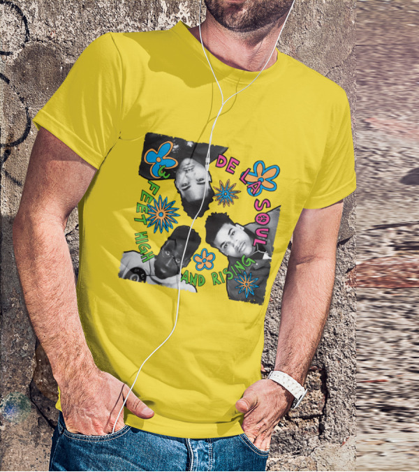De La Soul 3 Feet High And Rising Colorful Flower T-Shirt