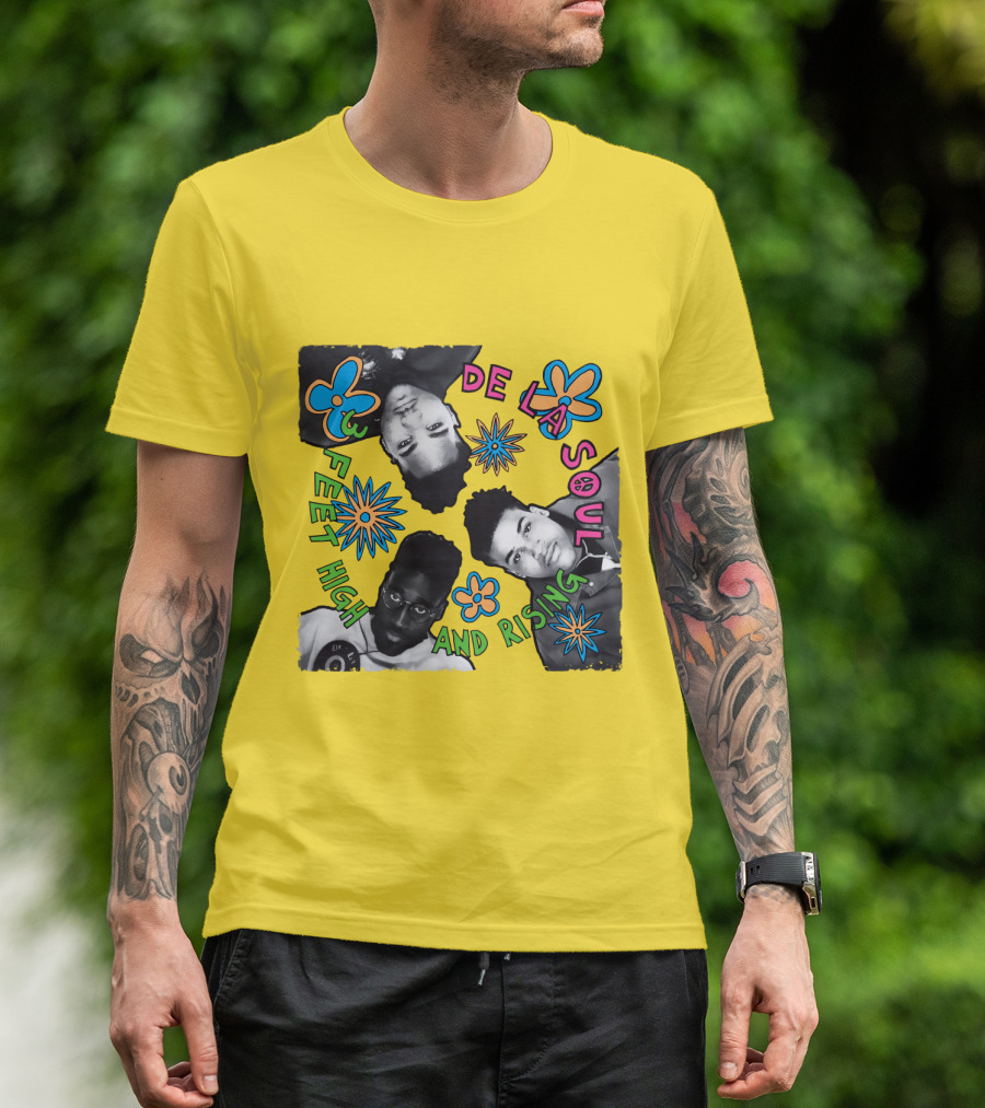 De La Soul 3 Feet High And Rising Colorful Flower T-Shirt