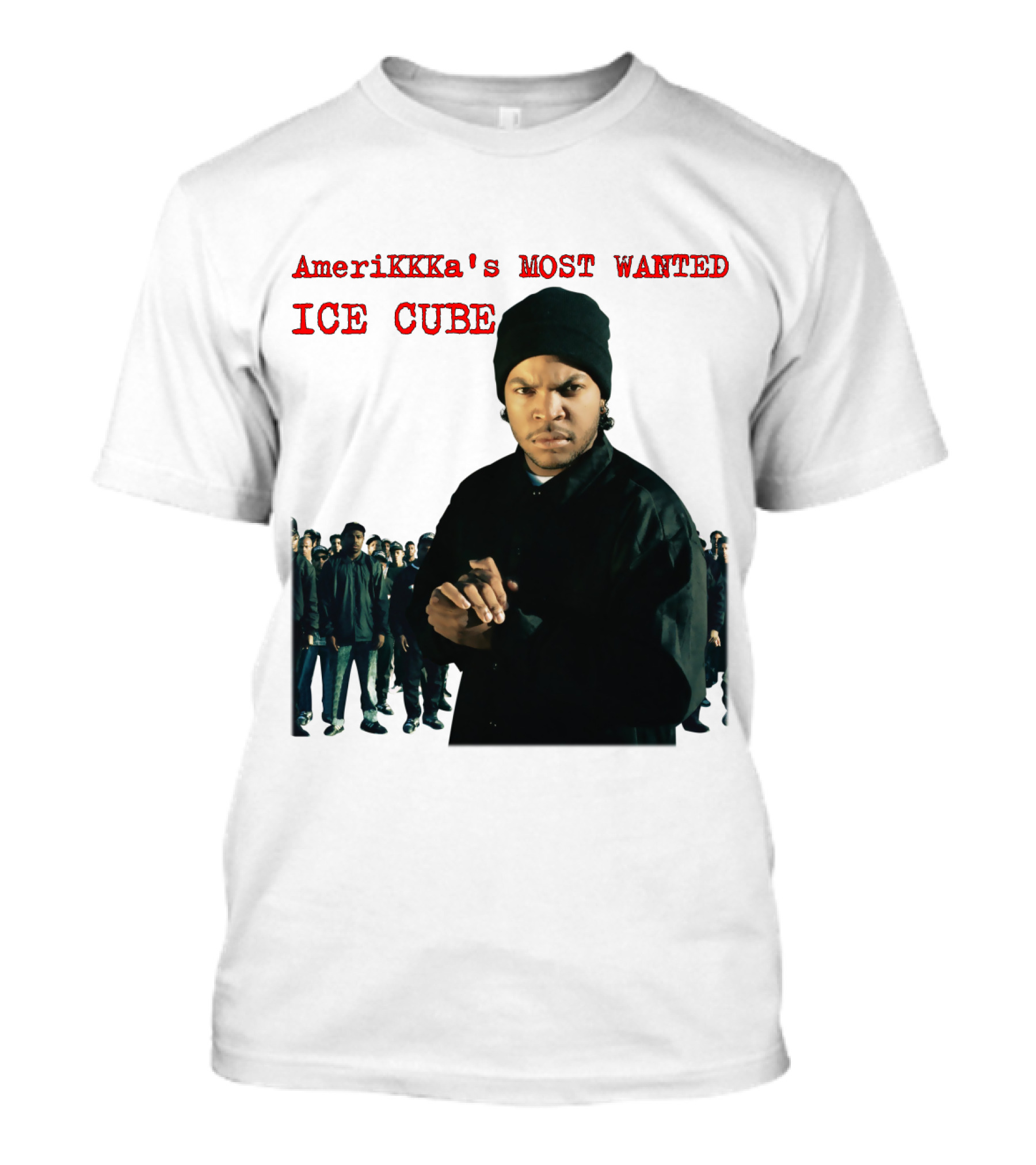 AmeriKKKa's Most Wanted Ice Cube Hip Hop Album Cover Black T-Shirt