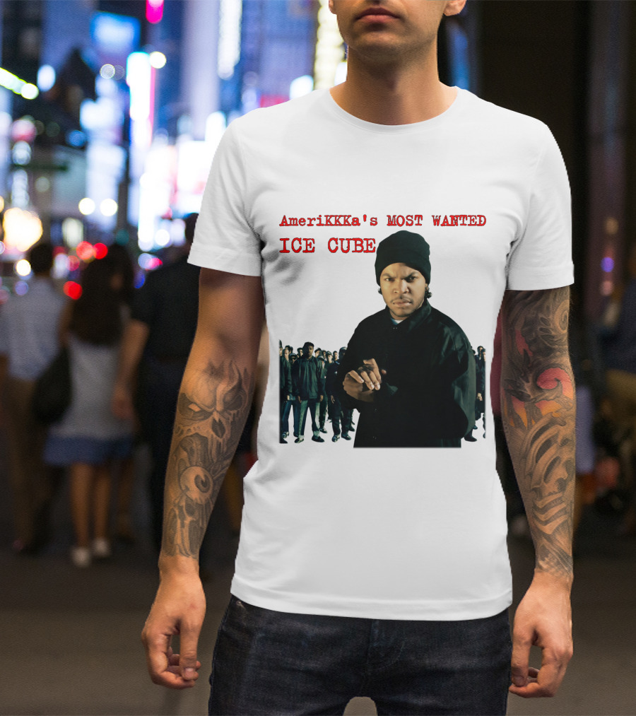 AmeriKKKa's Most Wanted Ice Cube Hip Hop Album Cover Black T-Shirt