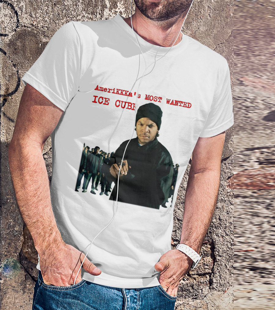 AmeriKKKa's Most Wanted Ice Cube Hip Hop Album Cover Black T-Shirt
