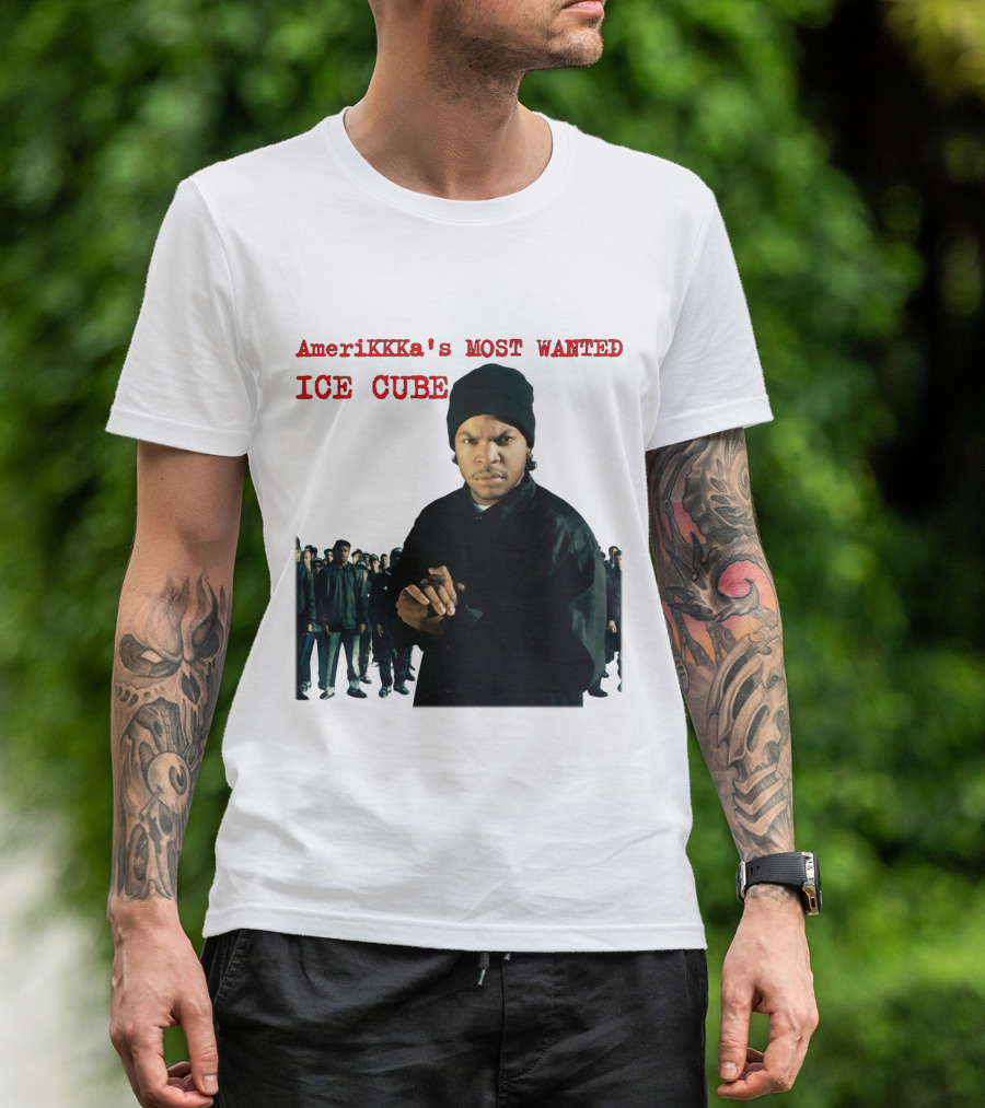 AmeriKKKa's Most Wanted Ice Cube Hip Hop Album Cover Black T-Shirt
