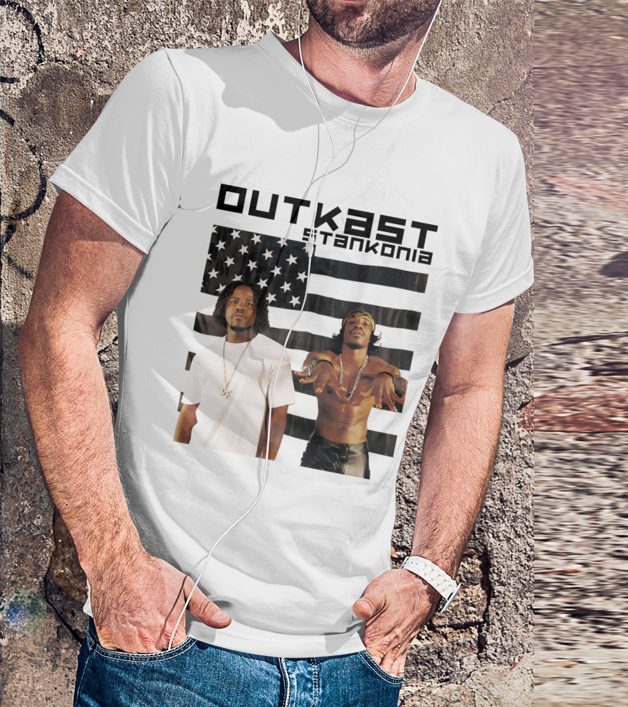 Outkast Stankonia Album Cover With American Flag Background T-Shirt
