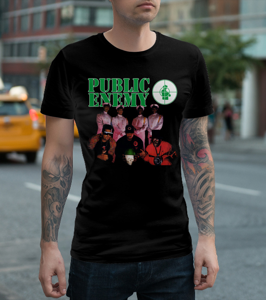 Public Enemy 1991 Group Photo with Target T-Shirt